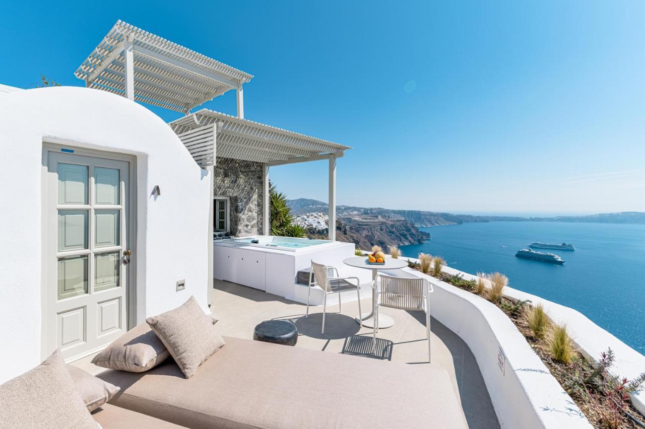 Suite Caldera avec Petite Piscine Extérieure avec Jets Puissants - Vue sur Mer